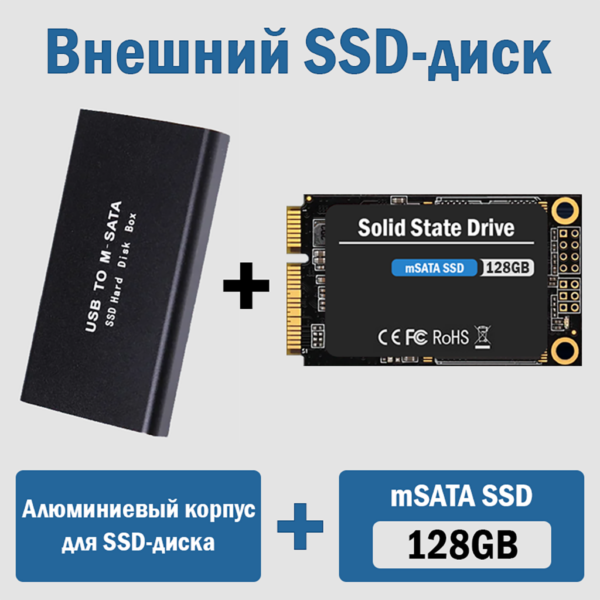 Внешний SSD-диск, большая емкость, прочный алюминиевый корпус, компактный размер 6.5x4x1см — изображение 2