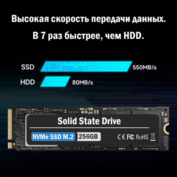 Внешний SSD-диск, большая емкость, прочный алюминиевый корпус, компактный размер 10.6x3.2x0.9см, серебристый цвет — изображение 9